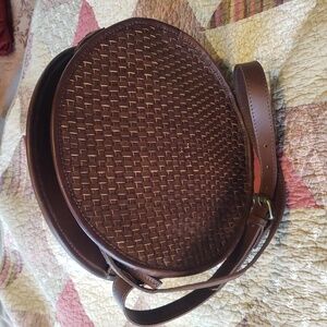 FATFACE Round Leather Bag